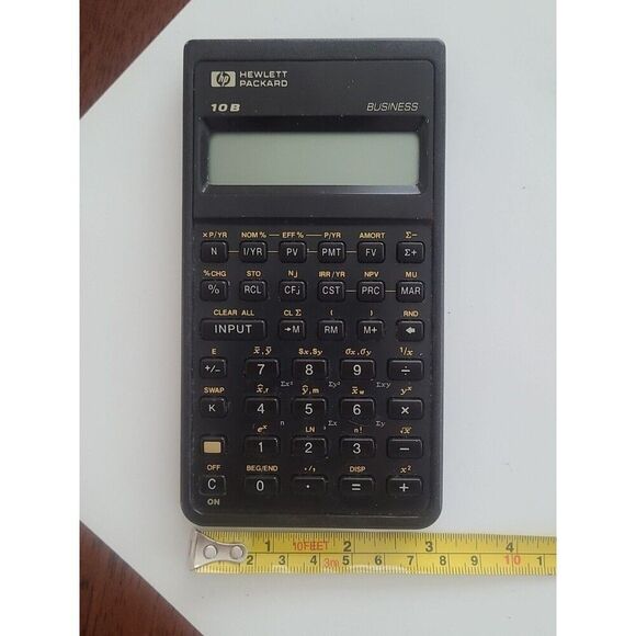 HP-10B Business Calculator Hewlett Packard business vintage retro brown - Picture 9 of 14